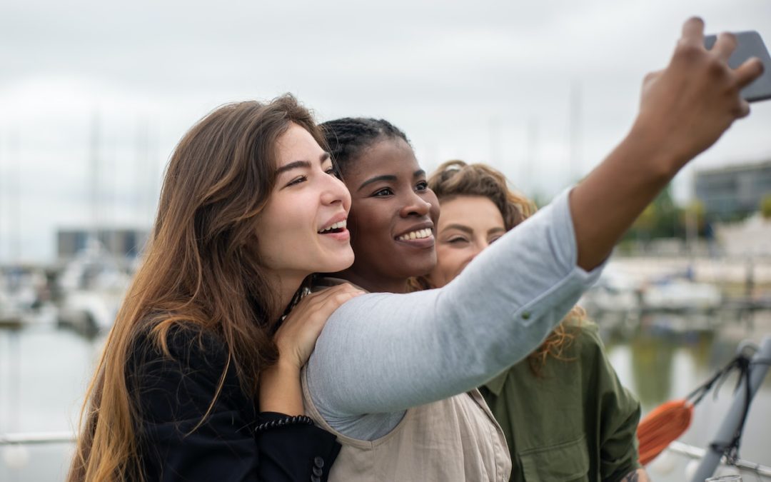 Tourists taking a picture